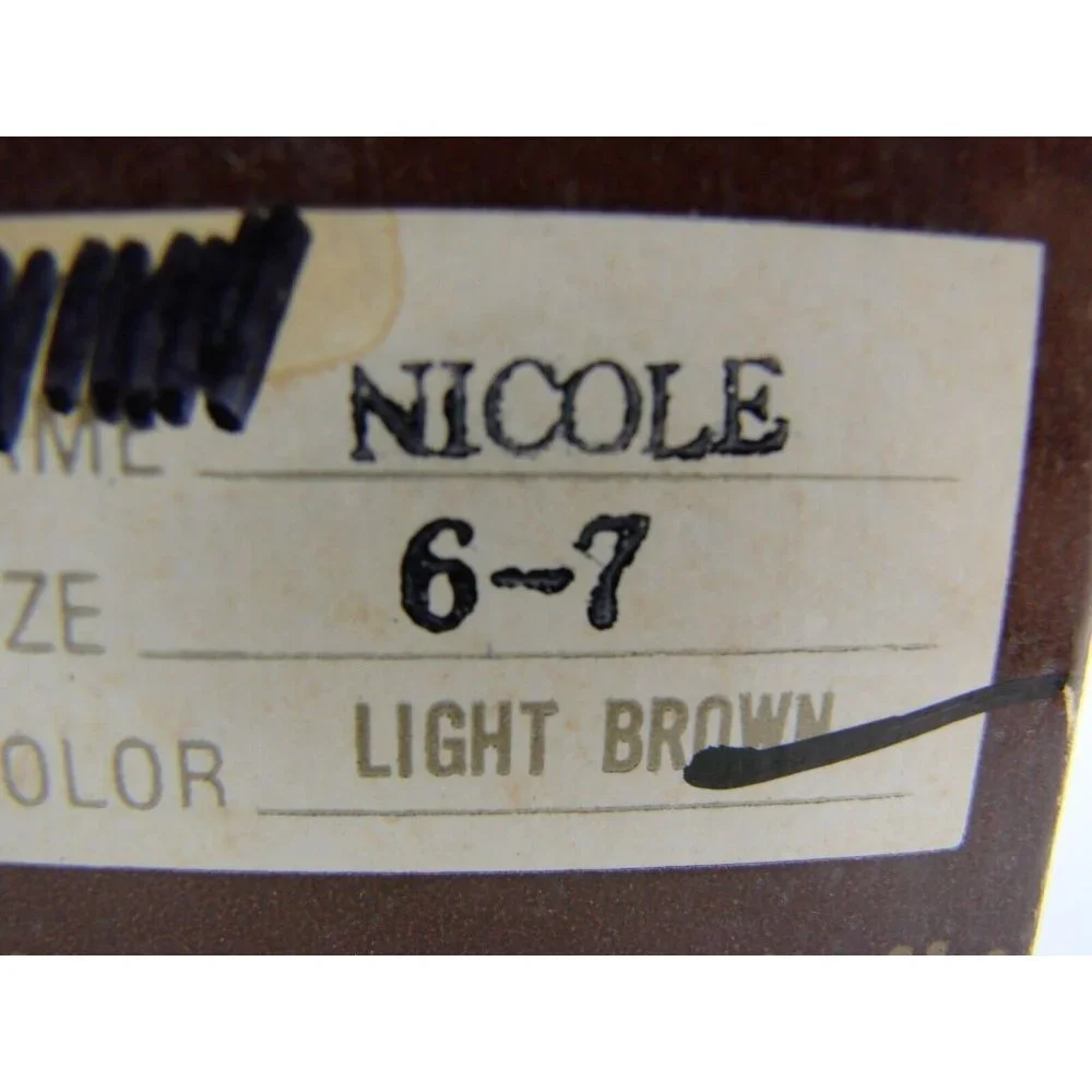 Modacrylic Doll Wig Nicole Light Brown Size 6-7 French Curl Ringlets Bow w/ Box